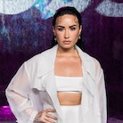 MIAMI, FLORIDA - MARCH 15: Demi Lovato attends the Boss Spring/Summer 2023 Miami Runway Show at One ...