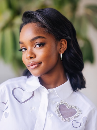 Marsai Martin looking calm and relaxed after meditation